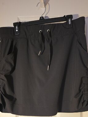 Calvin Klein Dark Gray Black Drawstring Skort